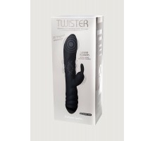 Twister Вибратор-ротатор с клиторальным стимулятором, черный
