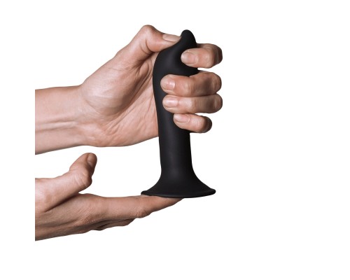 Небольшой дилдо на присоске с двойной плотностью Hitsens S05 Black: лучший выбор для удовольствия