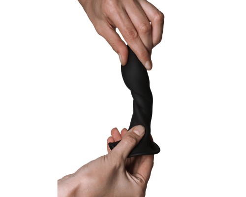 Небольшой дилдо на присоске с двойной плотностью Hitsens S05 Black: лучший выбор для удовольствия