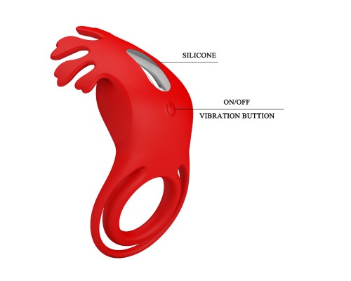 Улучшите свою сексуальную жизнь с эрекционным кольцом Ruben с вибрацией в красном цвете