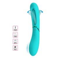 Вибростимулятор двухсторонний с клиторальным отростком