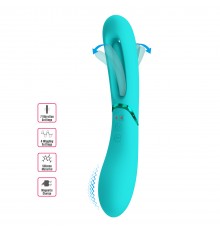 Вибростимулятор двухсторонний с клиторальным отростком