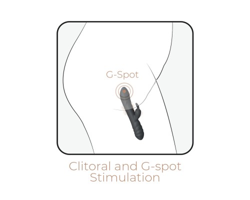 Twister Вибратор-ротатор с клиторальным стимулятором, черный: страстные ощущения и удовлетворение