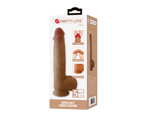 Фаллоимитатор-реалистик с мошонкой, на присоске Orton