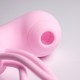 Вакуумный стимулятор с вагинальными виброшариками, розовый