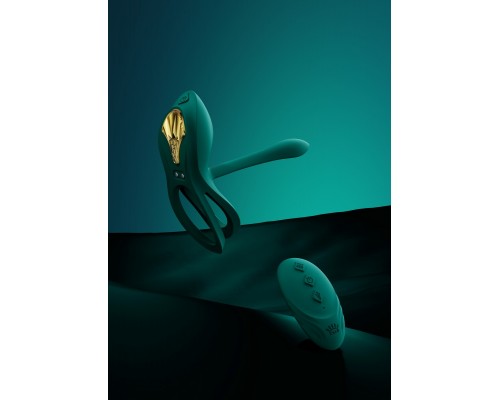 Эрекционное виброкольцо с пультом BAYEK, зелёное