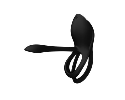 Эрекционное виброкольцо с пультом BAYEK, чёрное