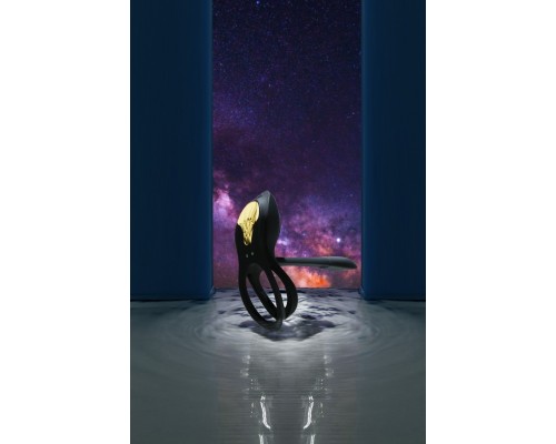 Эрекционное виброкольцо с пультом BAYEK, чёрное