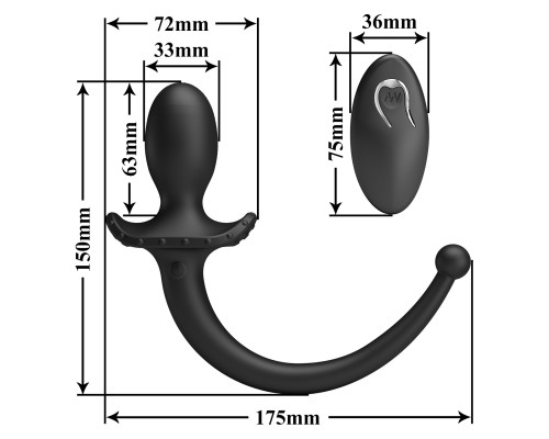 Анальная вибропробка с пультом
