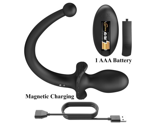 Анальная вибропробка с пультом