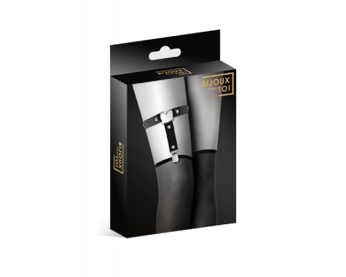 Гартер Bijoux Pour Toi с металлическим сердцем - стильный аксессуар для интимных нарядов