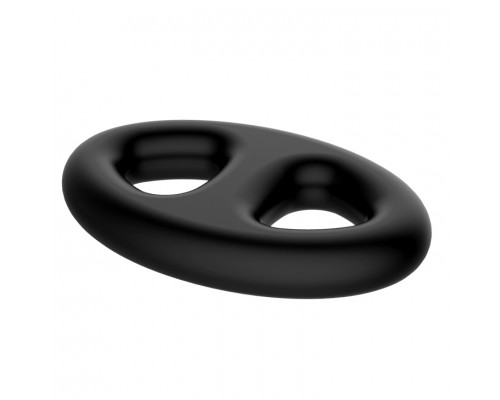 Овальное двойное эрекционное кольцо из мягкого силикона Baile CrazyBull