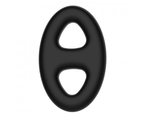 Овальное двойное эрекционное кольцо из мягкого силикона Baile CrazyBull