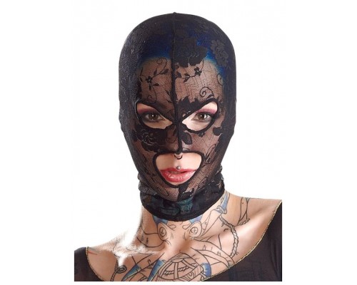 Кружевная маска на голову в отверстиями для глаз и рта Mask Lace by Bad Kitty