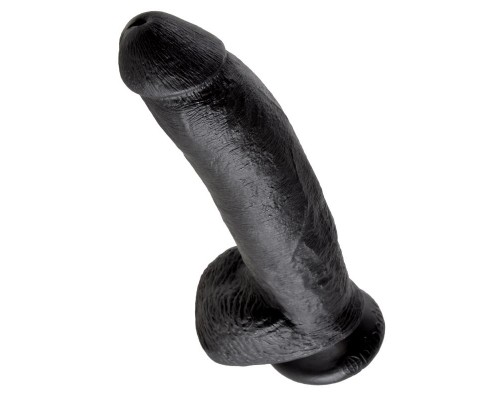 Купить фаллоимитатор на присоске King Cock 9 Cock with Balls в черном цвете