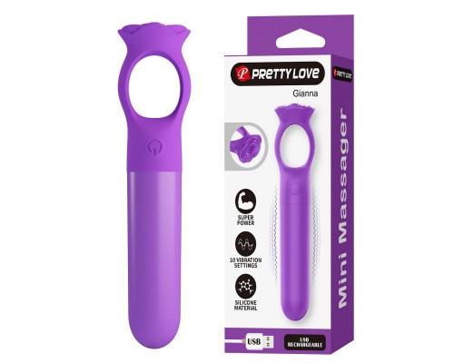 Вибропуля с кольцом Gianna