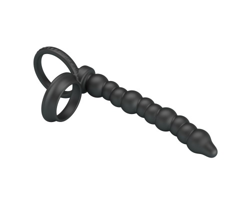 Эрекционное кольцо с анальными бусами