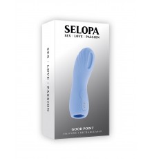 Вибромассажёр рельефный на палец Good Point