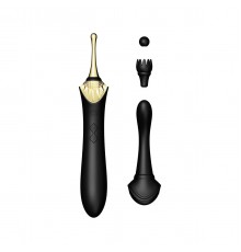 Клиторальный вибростимулятор с насадками BESS, чёрный