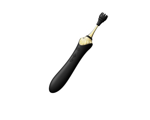 Клиторальный вибростимулятор с насадками BESS, чёрный