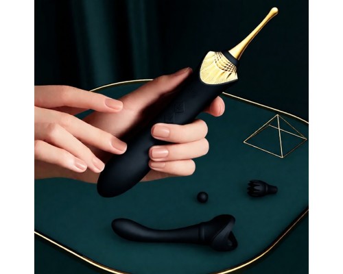 Клиторальный вибростимулятор с насадками BESS, чёрный