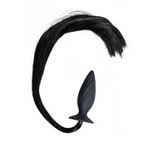 Анальная пробка с черным хвостом You2Toys HORNY Pony Plug