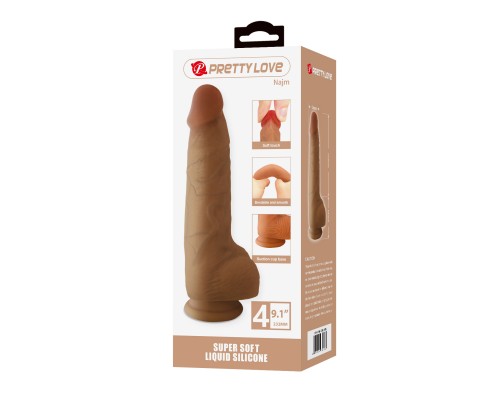 Фаллоимитатор-реалистик с мошонкой, на присоске Najm