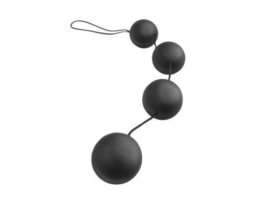 Анальная цепочка из 4 шариков из силикона, диаметр шаров 3,2 см