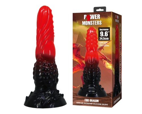 Fire Dragon, фаллоимитатор на присоске, серии Power Monsters, 24,5 см