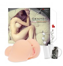 Oknyeo, мастурбатор полуторс вагина и анус с вибрацией,ротацией