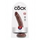 Фаллоимитатор на присоске King Cock 7 Cock - Brown: купить коричневый интимный товар