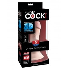 Фаллоимитатор на присоске King Cock Plus 5 Triple Density Cock - Flesh