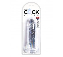 Прозрачный фаллоимитатор на присоске King Cock Clear 6 Cock