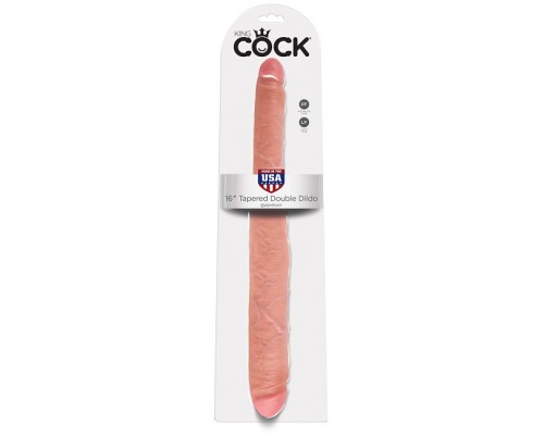 Интимный двухголовый фаллос утолщенный с одного конца 16 Tapered Double Dildo