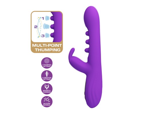 Вибростимулятор-кролик с шариками для точки G Sabien