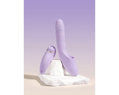 Многофункциональный вибромассажер со съёмным клиторальным пульсатором и приложением DuoGlow