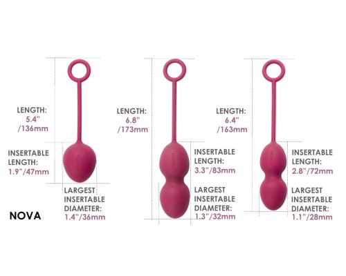 Нова Болл Красная слива - вагинальные шарики с смещенным центром тяжести