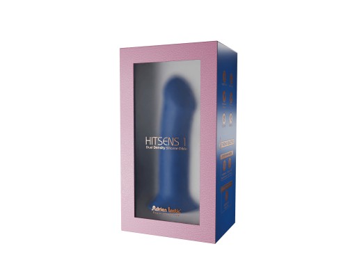 Дилдо на присоске с двойной плотностью Hitsens S01 Blue
