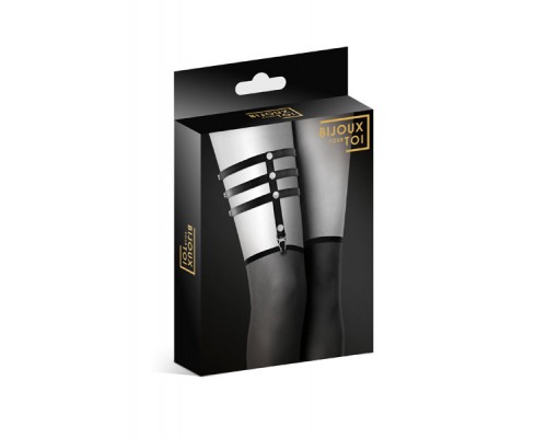 Гартер Bijoux Pour Toi тройной GARTER 3 THONGS BLACK черный