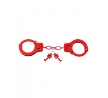 Наручники металлические Designer Cuffs красные