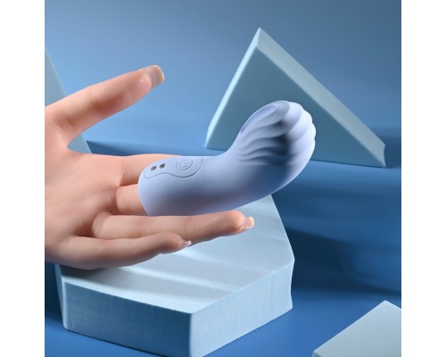 Вибромассажёр рельефный на палец Good Point