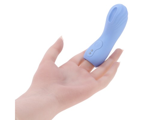 Вибромассажёр рельефный на палец Good Point