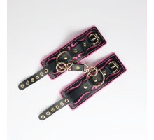 Наручники с розовой строчкой