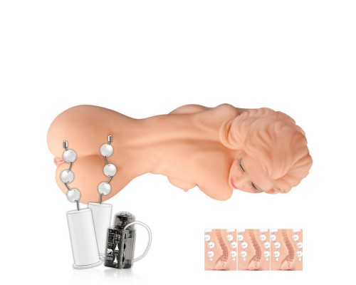 Мастурбатор Hera 1 женское тело 3D, 3 отверстия, вибрация, ротация