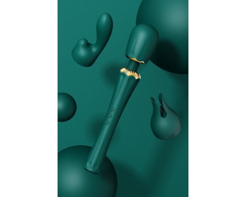 Вибромассажёр с насадками KYRO, зелёный