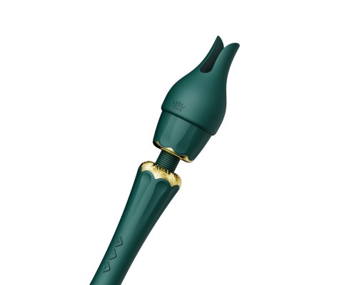 Вибромассажёр с насадками KYRO, зелёный