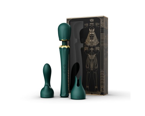 Вибромассажёр с насадками KYRO, зелёный