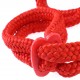 Унисекс красные наручники Silk Rope Love Cuffs: фиксация