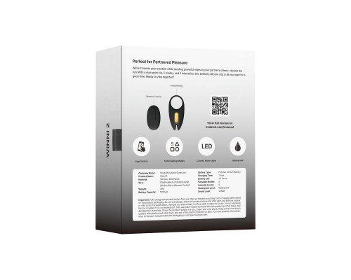 Winni 2 - эрекционное кольцо с вибрацией, пультом ДУ и приложением Swakom APP!