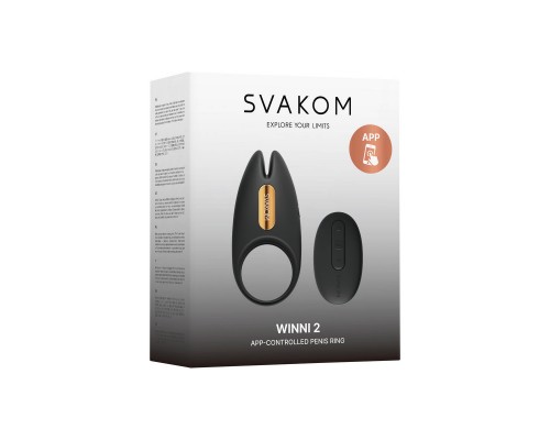 Winni 2 - эрекционное кольцо с вибрацией, пультом ДУ и приложением Swakom APP!